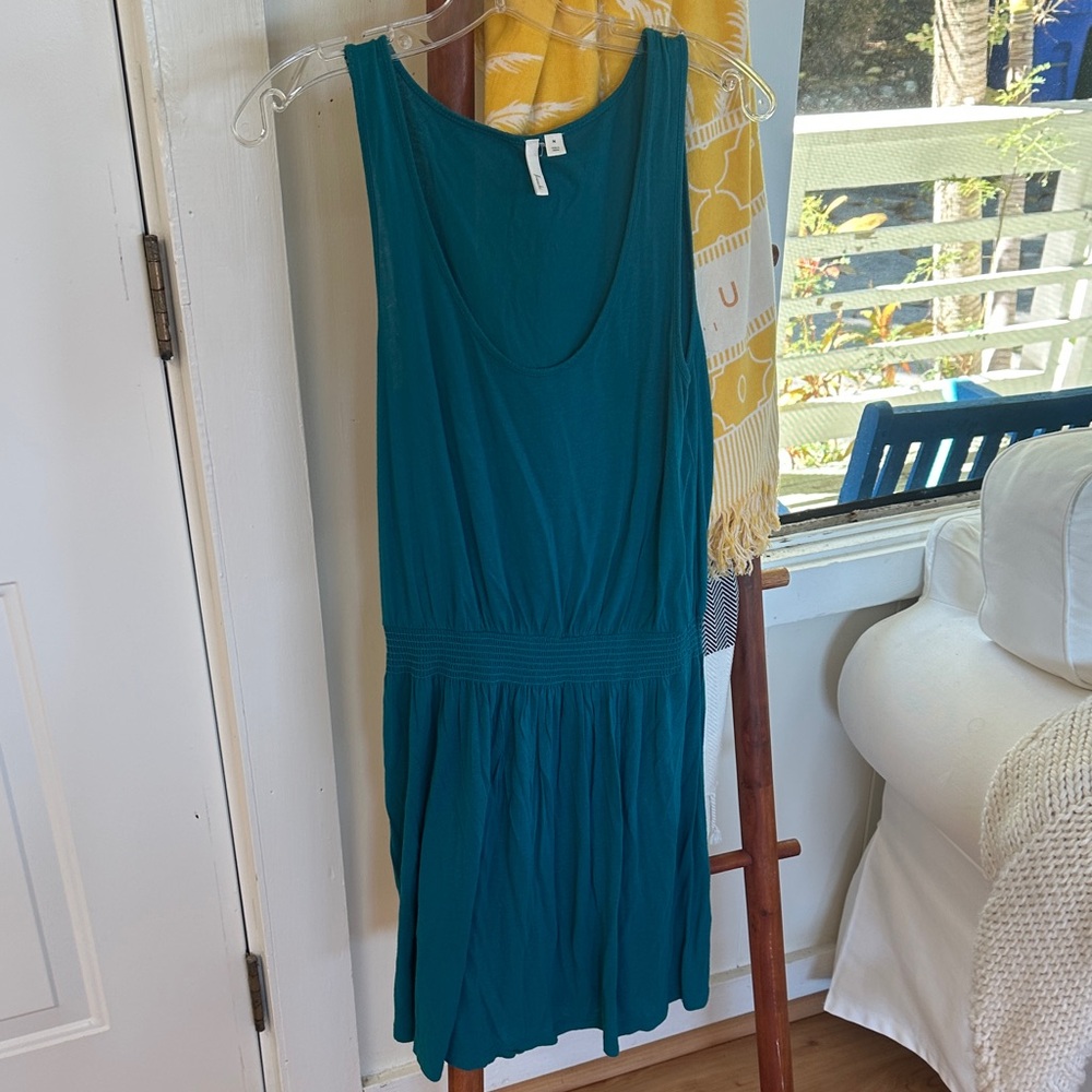 Frenchi Teal Sleeveless Mini Dress